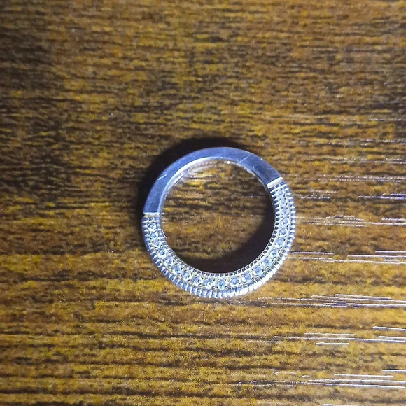 Genuine. 925 sterling silver stamped cz diamonds size 5 - Picture 5 of 9